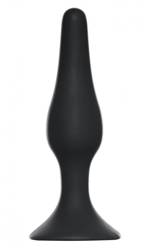 Анальная втулка SLIM  ANAL PLUG XL BLACK, силикон, черная, 15,5(13)х3,6 см