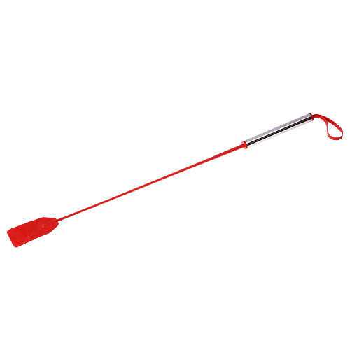 Стек Классика с металлической ручкой, латексным шлепком , красный, 62 см