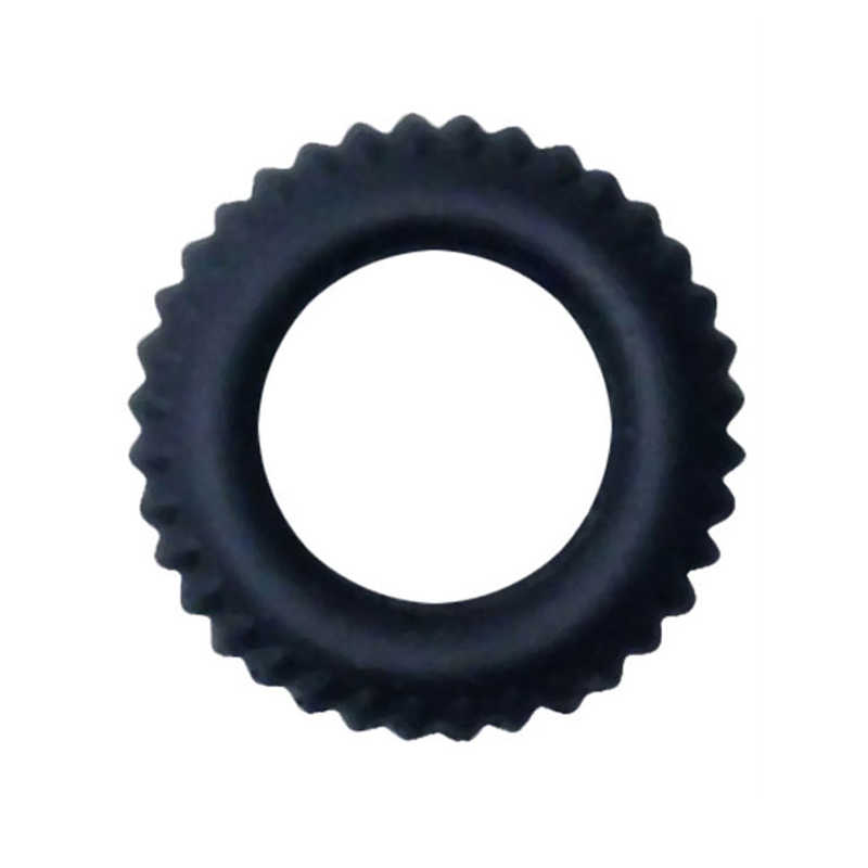 Эрекционное кольцо TITAN рельефное, силикон, черное, 3.5(1,8) см