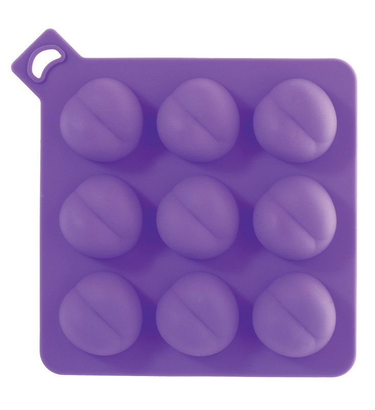 Формочка для льда Попки, силикон, фиолетовые, 13 см
