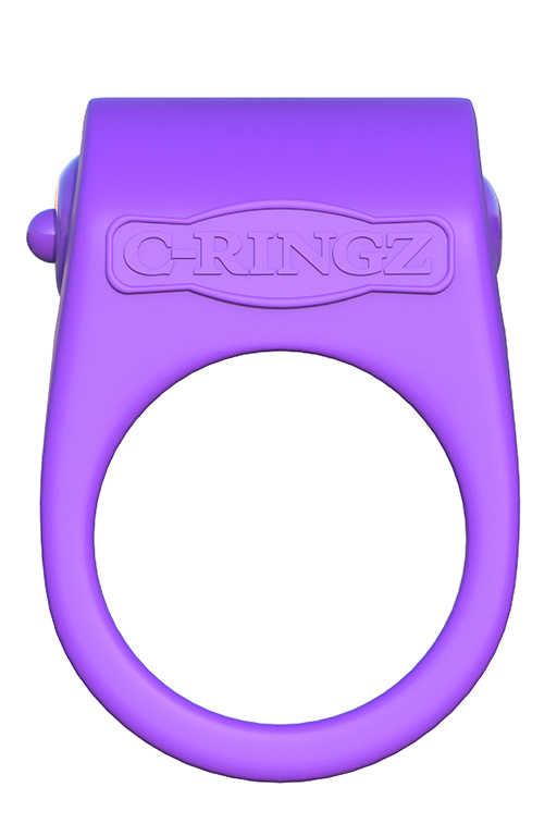  Эрекционное кольцо SILICONE DUO-RUNG  двойного  сжатия, с вибрацией, силикон, фиолетовое