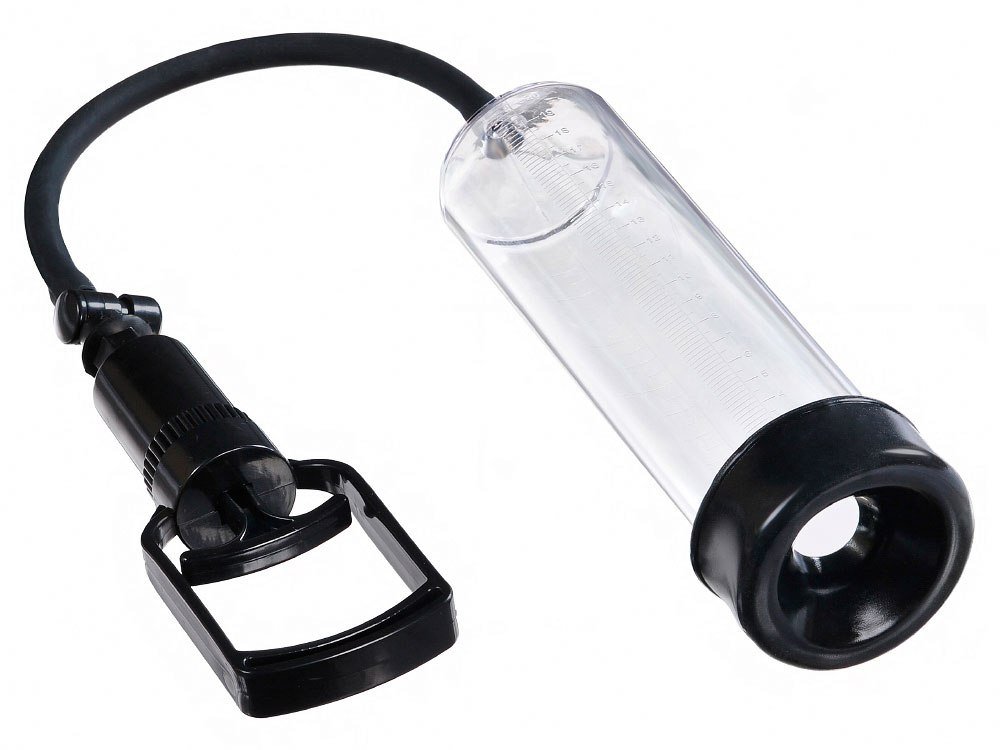 Вакуумная помпа DISCOVERY LIGHT BOARDER CLEAR прозрачная, в комплекте-  эрекционное кольцо,  22,5х6,4 см 