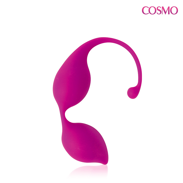 	Вагинальные шарики COSMO, силикон, розовые, 3 см 