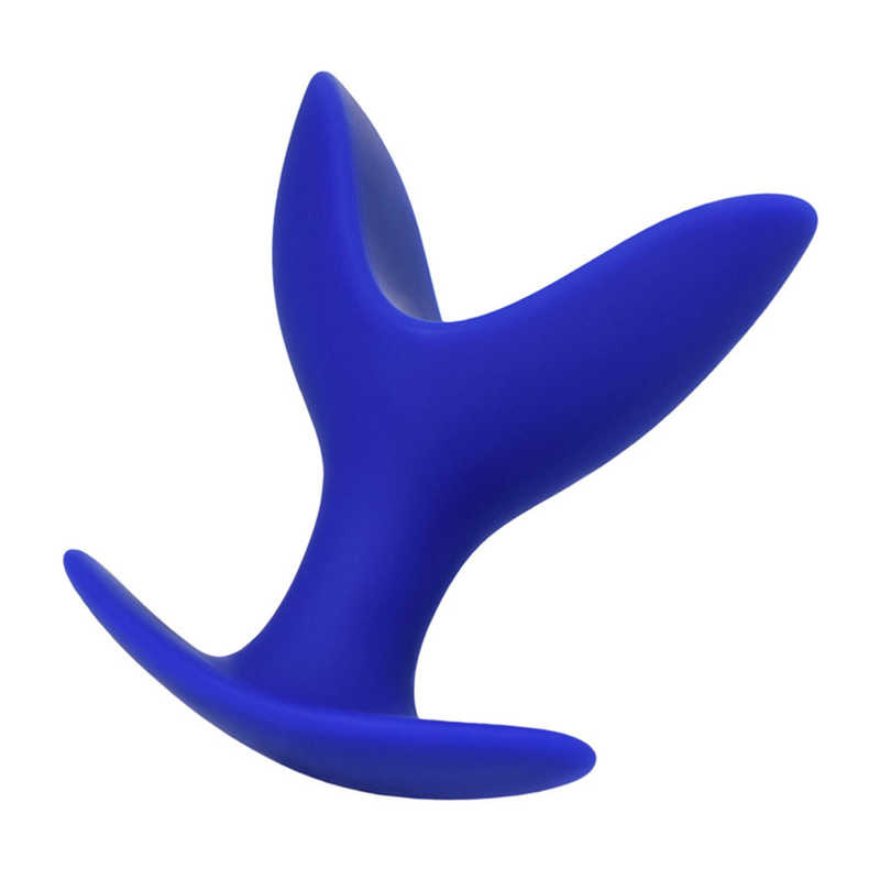 Расширяющая анальная втулка TODO BY TOYFA BLOOM, силикон, синяя, 9 см, Ø 6,5 см