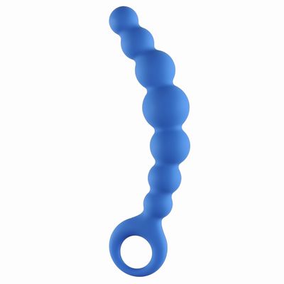 Упругая цепочка-Елочка FLEXIBLE WAND BLUE силикон, синяя, 18(14)х(1,5-3) см