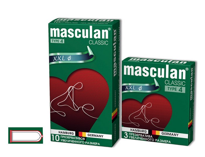 Презервативы Masculan 4 Classic №10, XXL, увеличенного размера, 1 шт.