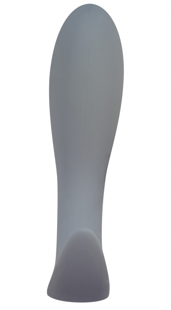Анальный стимулятор STRONG FORCE ANAL PLUG GREY с эргономичной ручкой, силикон, серый, 13,5х3,3 см