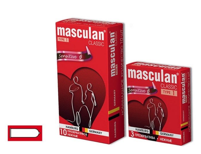 	Презервативы  MASCULAN 1 CLASSIC (НЕЖНЫЕ) , 3 штуки