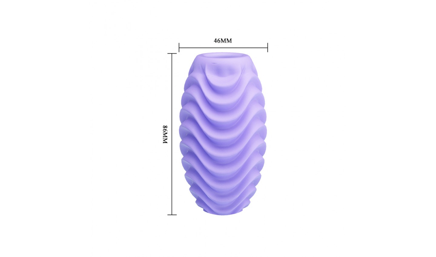 Двусторонний мастубатор-яйцо  ROMANTIC DOUBLE- SIDED EGG, фиолетовое, 8,6х4,6 см