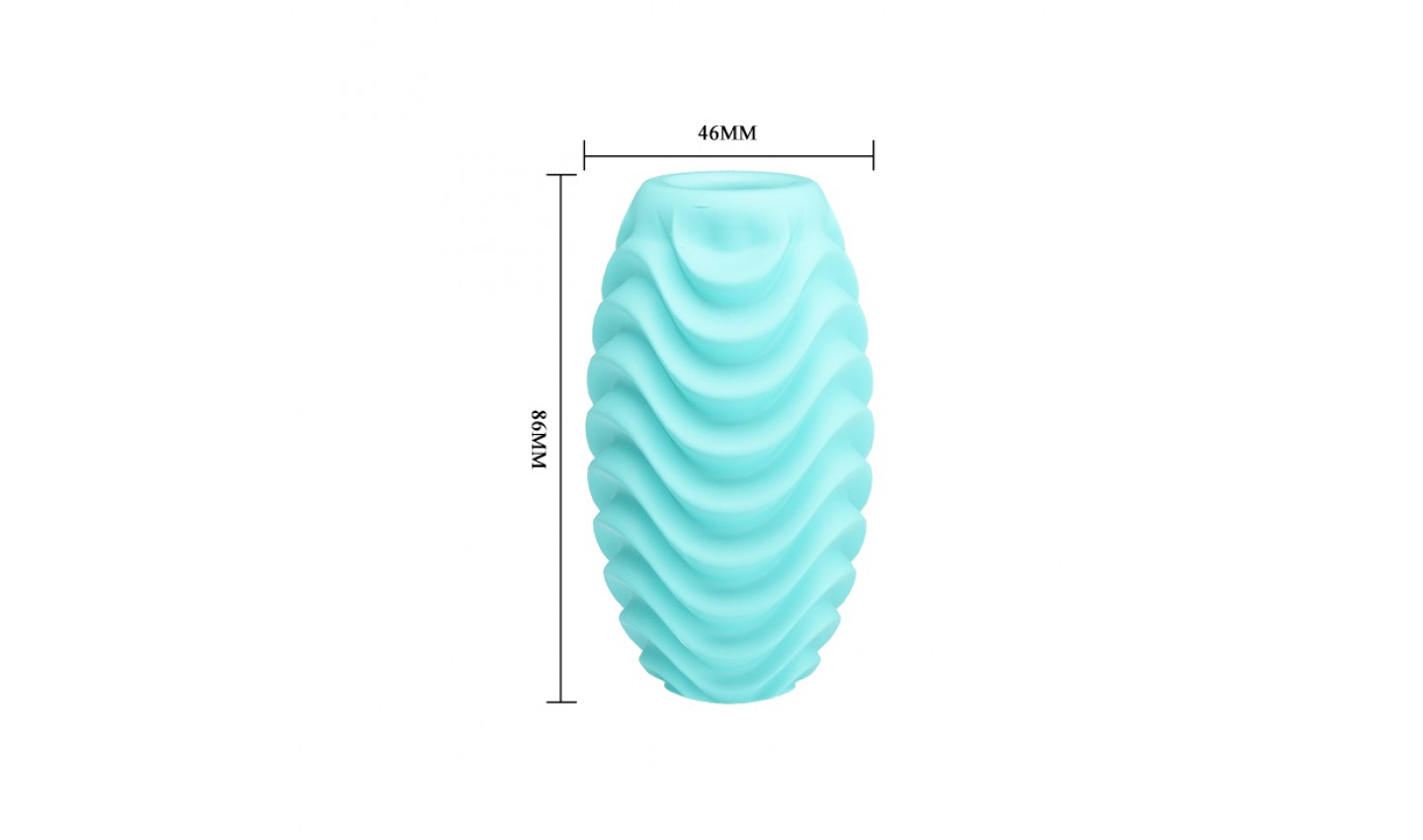 Двусторонний мастубатор-яйцо ROMANTIC DOUBLE- SIDED EGG, бирюзовое, 8,6х4,6 см