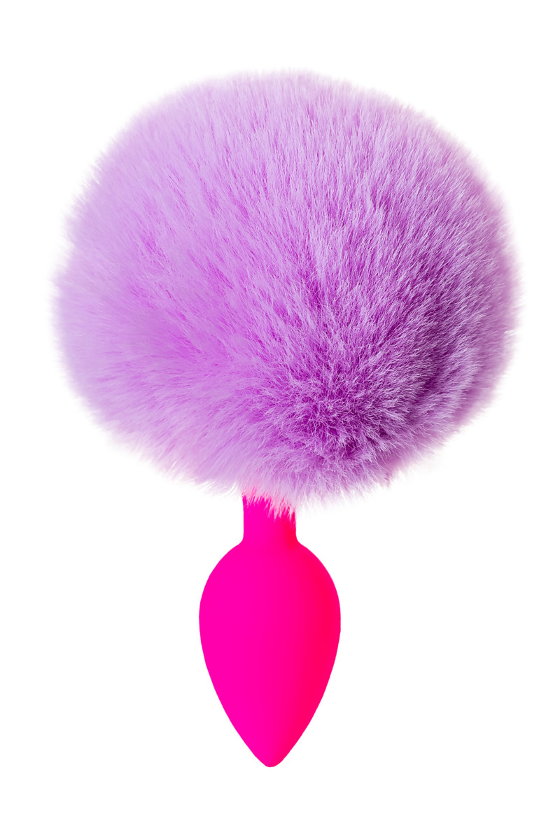 Анальная втулка с хвостиком ToDo SWEET BUNNY, силикон, розово-фиолетовый, 13х2,8 см см