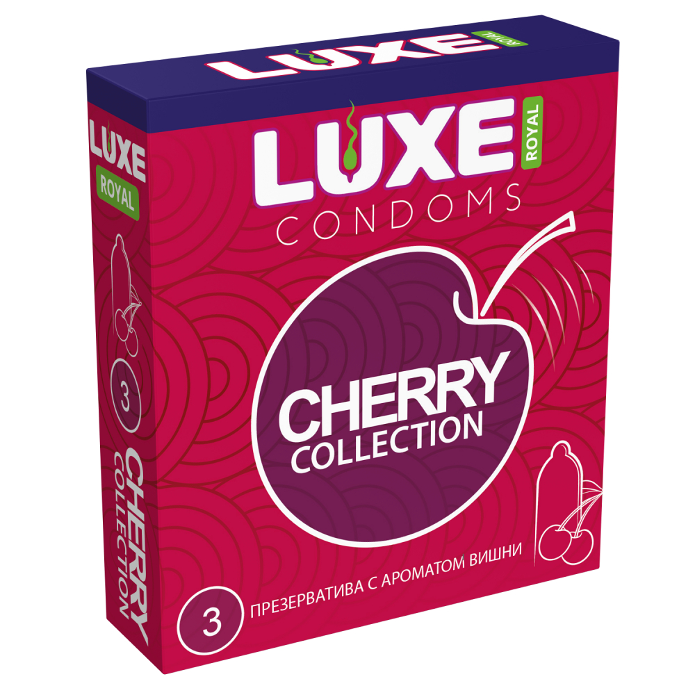 Презервативы  LUXE ROYAL CHERRY COLLECTION с ароматом Вишни,  3 шт.