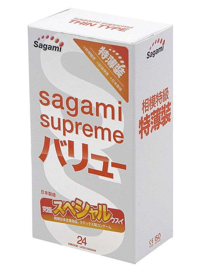 Ультратонкие презервативы SAGAMI Xtreme 0,04 мм, 24 шт.