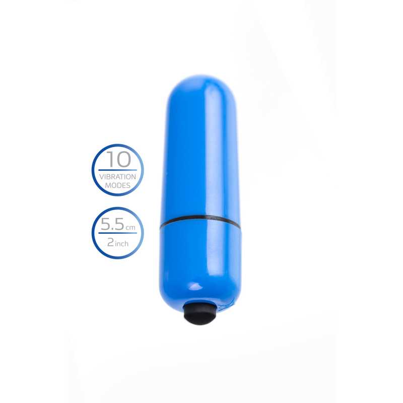 Вибропуля A-TOYS BRAZ, ABS пластик 10 режимов, синий, 5,5 см. Ø1,7
