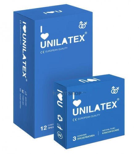Презервативы UNILATEX  NATURAL PLAIN  классические, 12 шт.