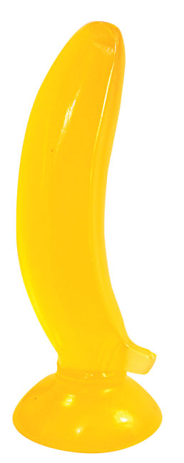 Фаллоимитатор BANANA БАНАН, гелевый, желтый,  15х3,5 см  