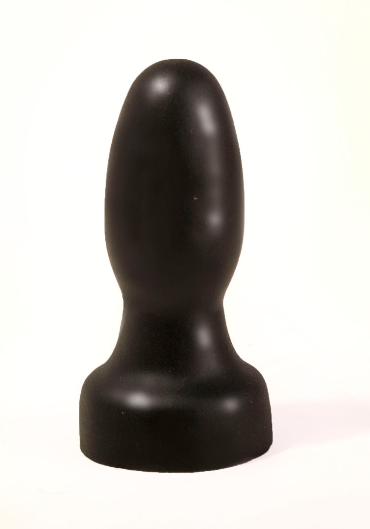 Втулка анальная, на подставке, ПВХ, цвет чёрный, 10х3,8 см