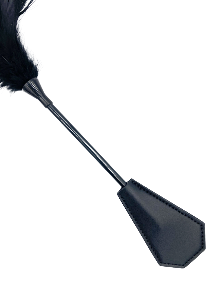 Двустронний мини-стек с перышками, цвет - черный, 36 см