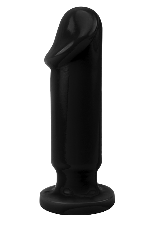 Анальная втулка-фаллос CNT ANAL TRAINER S BLACK, ПВХ, черная, 9(7)х3,3 см 