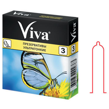 Ультратонкие презервативы VIVA, 3 шт.