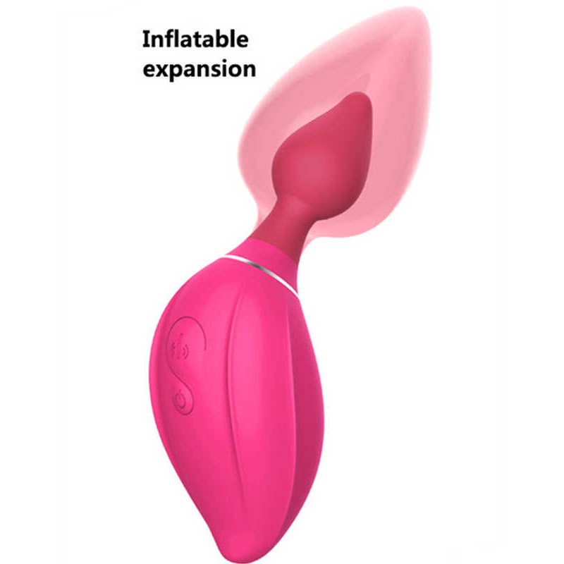 Перезаряжаемый вибратор DAPHNE расширяющийся, анально-вагинальный (копьевидный кончик), 7+7 режимов, силикон, розовый, 15,4х8,5х6,1 см