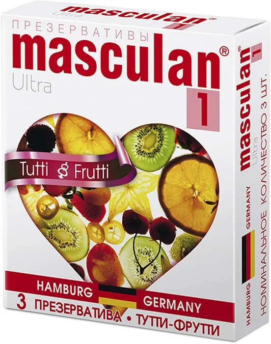 Презервативы MASCULAN Ultra  с ароматом Тутти-Фрутти, 3 шт.