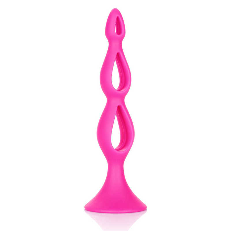 УЦЕНКА 40%! Анальная елочка SILICONE TRIPLE PROBE, силикон, розовая, 10,25х3,25 см (небольшой дефект поверхности)