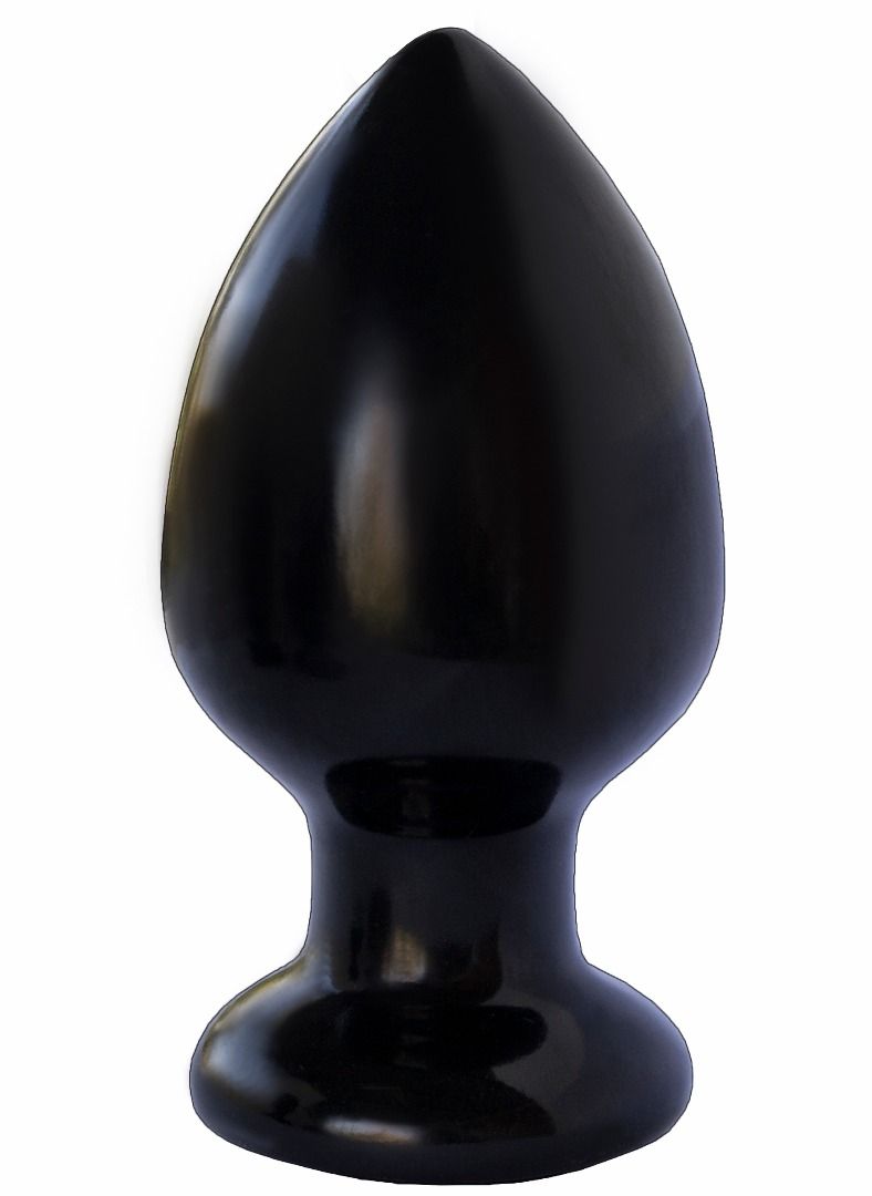 Анальная втулка BLACK MAGNUM, силикон, черная, 13х6,5 см