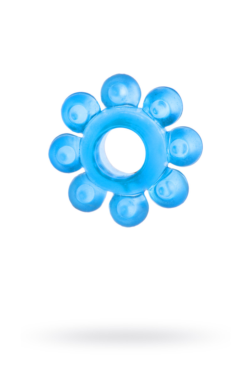 Эрекционное кольцо TOYFA, термопластичный эластомер, синее, 3,5 см