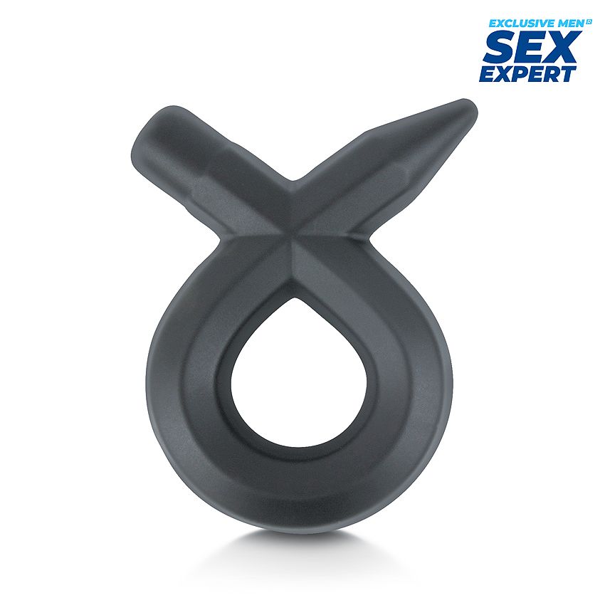 Эрекционное кольцо, плотное, толстое, силикон, цвет - черный, диаметр - 3 см