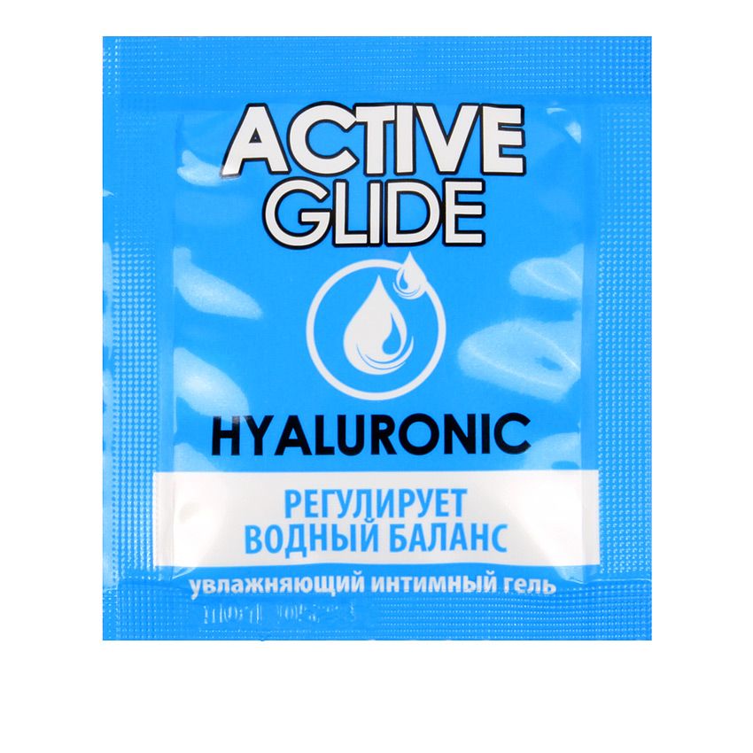 Увлажняющий интимный гель ACTIVE GLIDE HYALURONIC с гиалуроном, саше, 3 гр