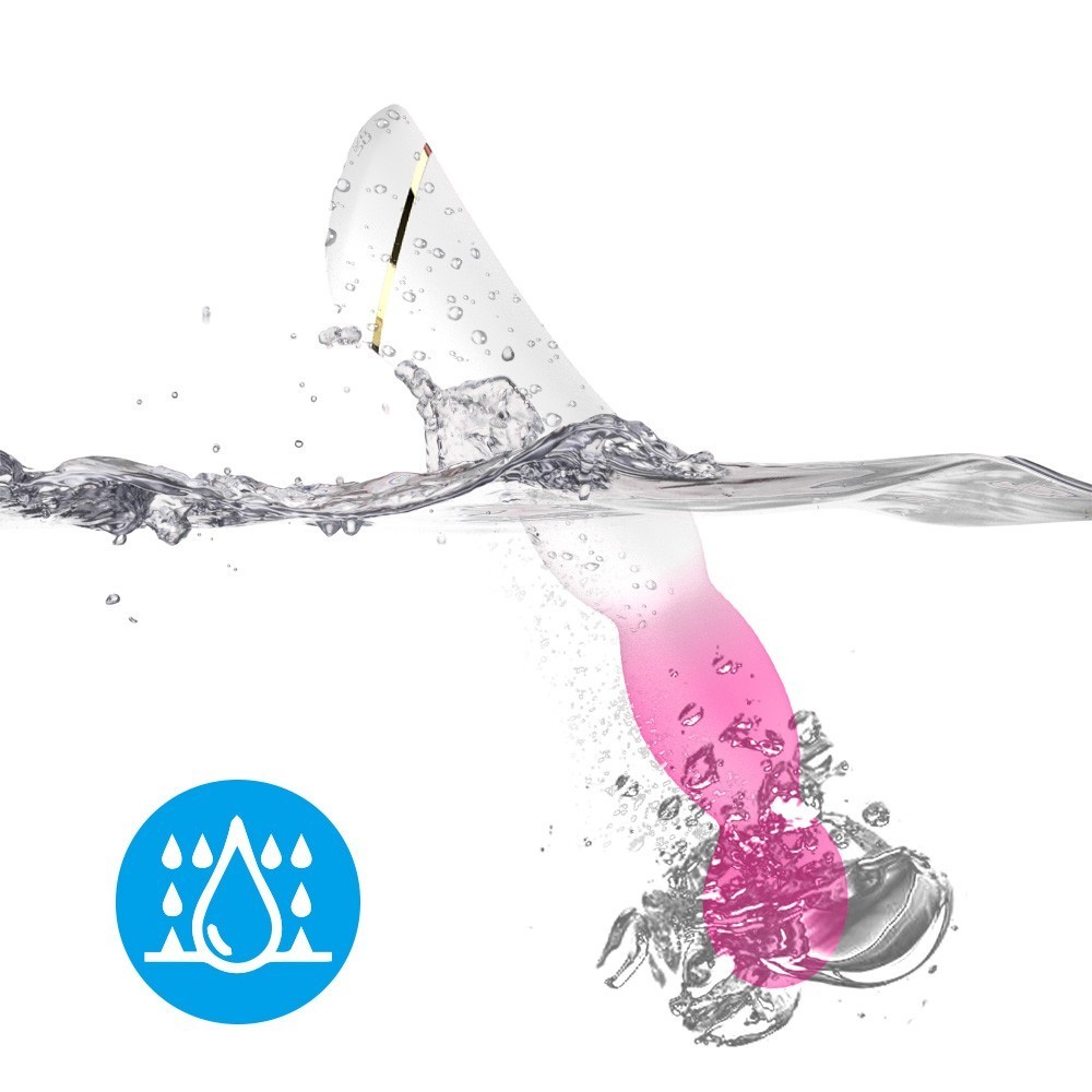 Гибкий вибратор-Елочка, 9 режимов вибрации, силикон, белый/розовый, 21,5х 3,3 см,