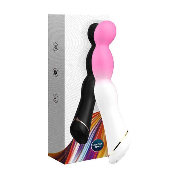 Гибкий вибратор-Елочка, 9 режимов вибрации, силикон, белый/розовый, 21,5х 3,3 см, Гибкий вибратор-Елочка, 9 режимов вибрации, силикон, белый/розовый, 21,5х 3,3 см,