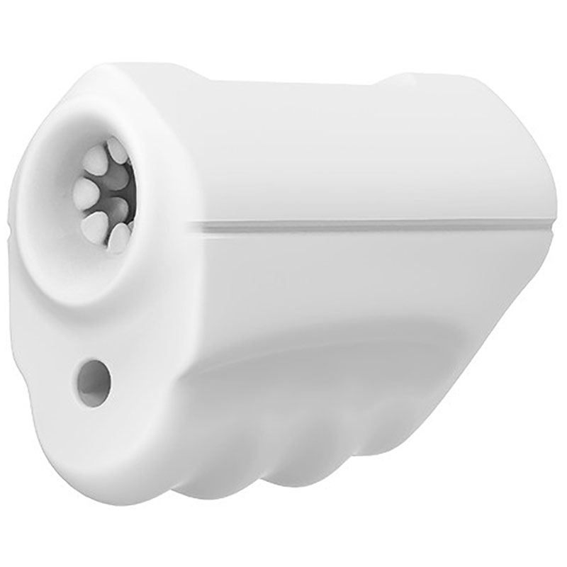 Мастурбатор   MASTIC с вибрацией, сквозным отверстием, 9 режимов вибрации, силикон, белый, 11,7х7,6 см 