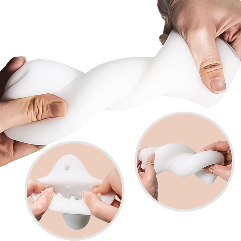 Мастурбатор   MASTIC с вибрацией, сквозным отверстием, 9 режимов вибрации, силикон, белый, 11,7х7,6 см