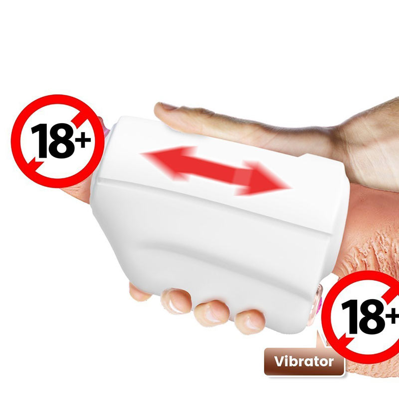 Мастурбатор   MASTIC с вибрацией, сквозным отверстием, 9 режимов вибрации, силикон, белый, 11,7х7,6 см