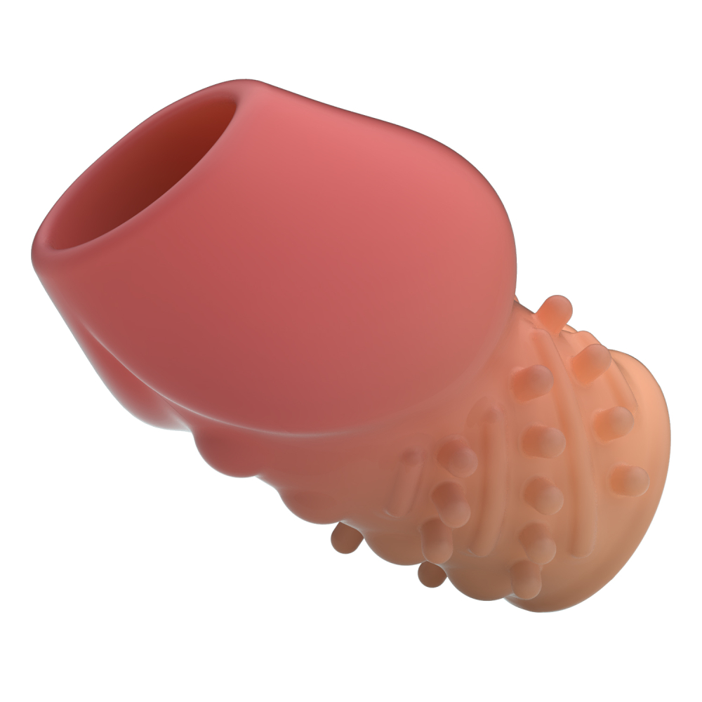 Открытая насадка на пенис MATIAS рельефная, ТПР, телесная, 6,5х3,6 см