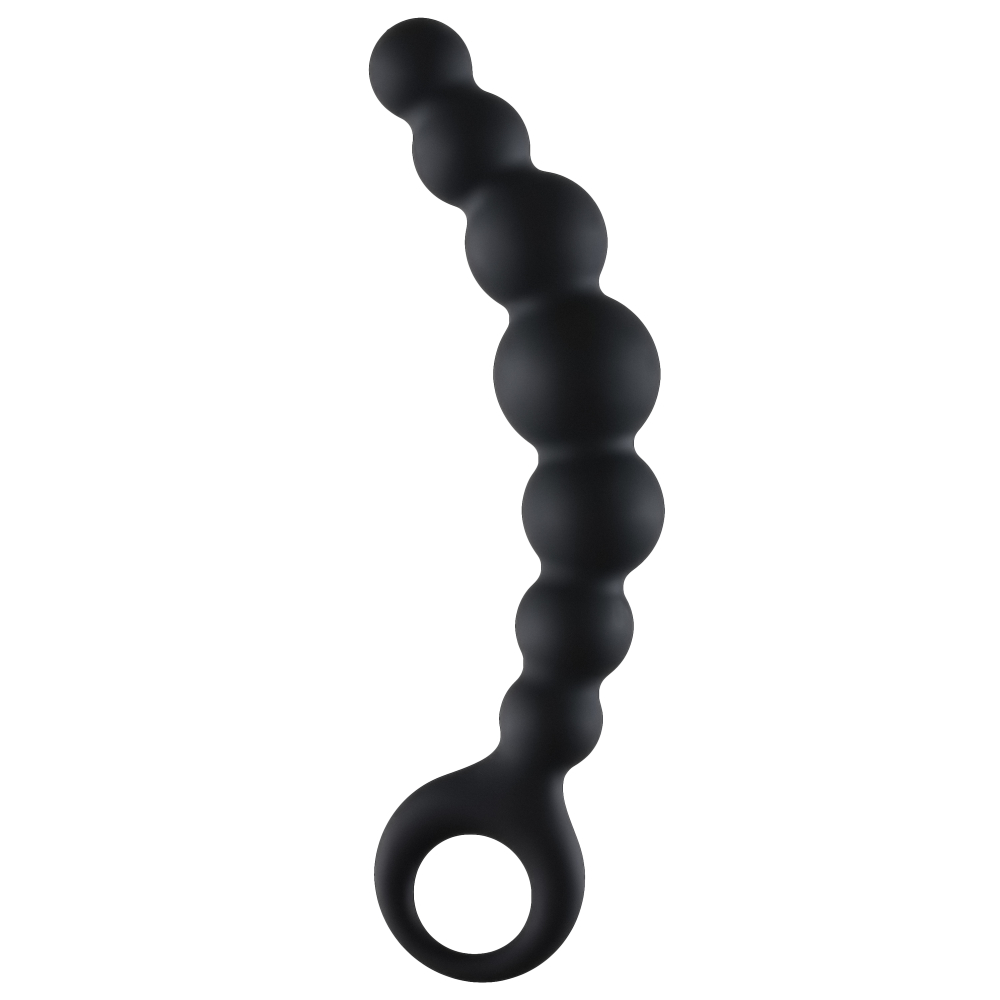 Упругая цепочка-Елочка FLEXIBLE WAND BLACK силикон, черная, 18(14)х(1,5-3) см