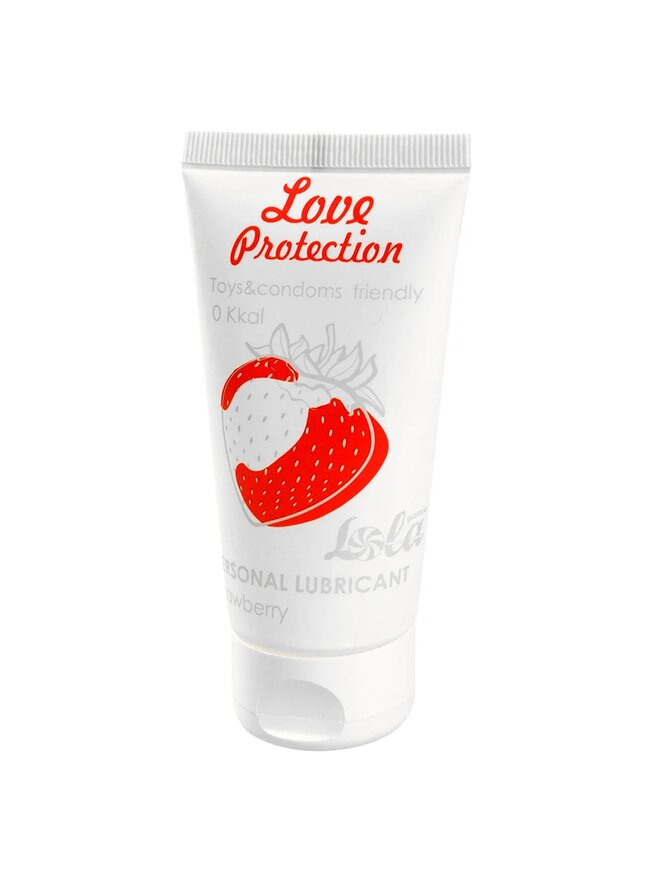 	Вкусовой любрикант LOLA GAMES LOVE PROTECTION STRAWBERRY СЛАДКАЯ КЛУБНИКА , 50 мл
