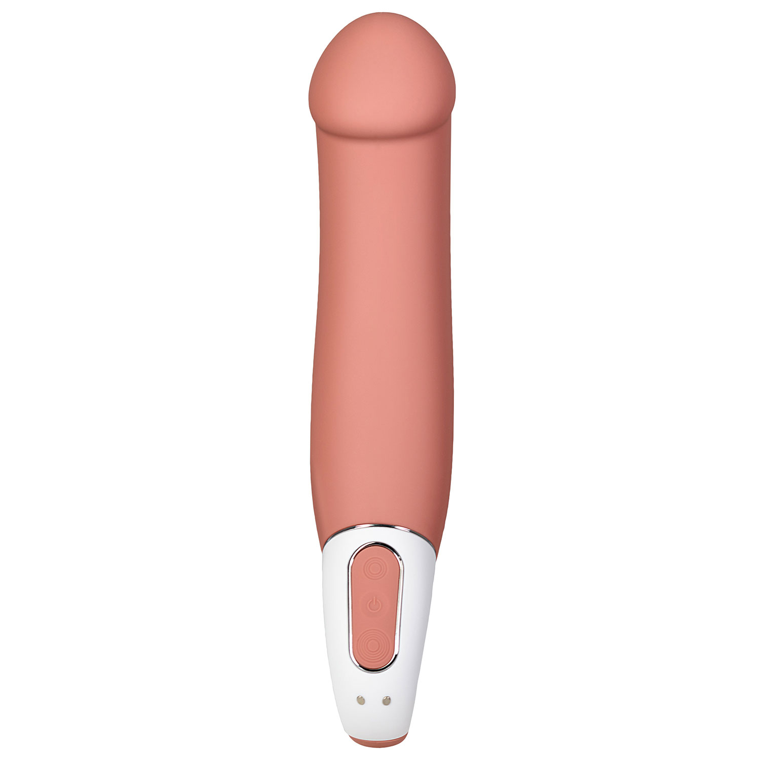 Крупный вибратор SATISFYER VIBES MASTER, 2 мотора, многоскоростной, силикон, розово-телесный, 23,5(17)х4,4 см