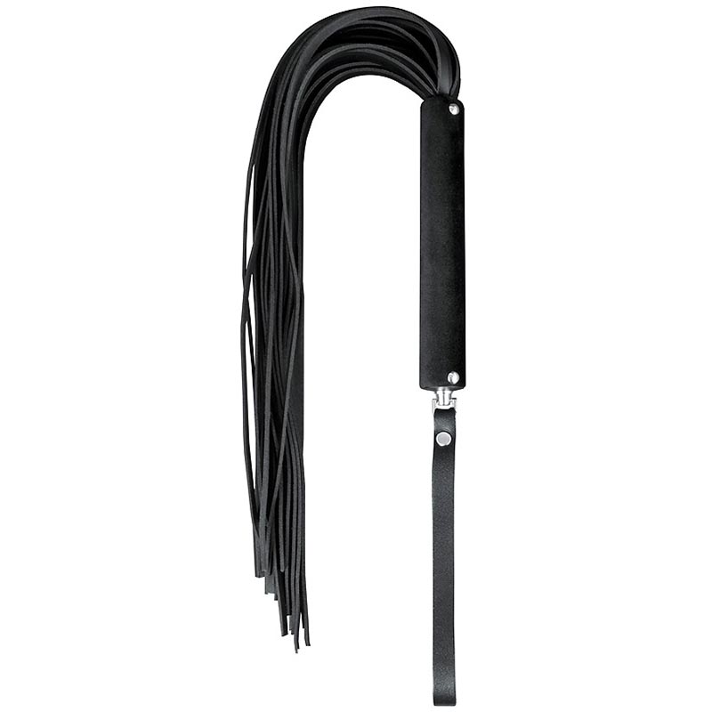 Плеть NOTABY-REAL LEAHTER из натуральной кожи, черная, общая длина 84 см; длина хвостов 46,5 см