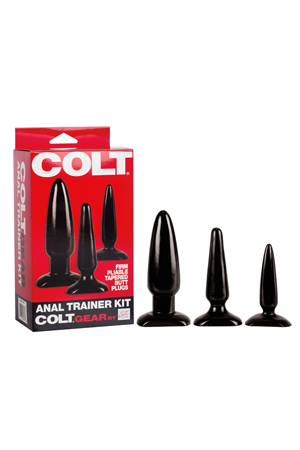 Набор анальных пробок COLT Anal Training Kit черный, силикон, 15,25 см; 12,75 см; 10,25 см