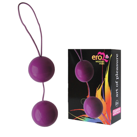 Шарики вагинальные BALLS, фиолетовые, 3,5 см