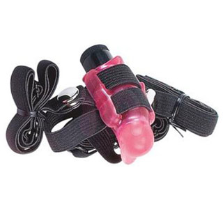 АКЦИЯ Вибратор поясной клиторальный ВIZZY BURDY, силикон, розовый, 5 см