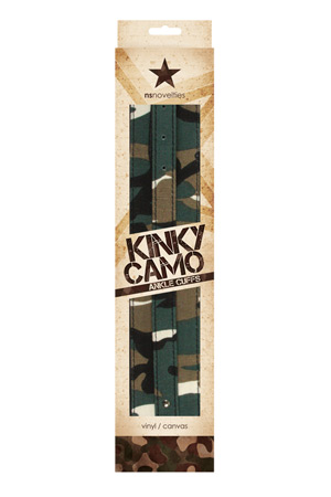 АКЦИЯ 30%! Манжеты на ноги KINKY CAMO, холст, винил камуфляж