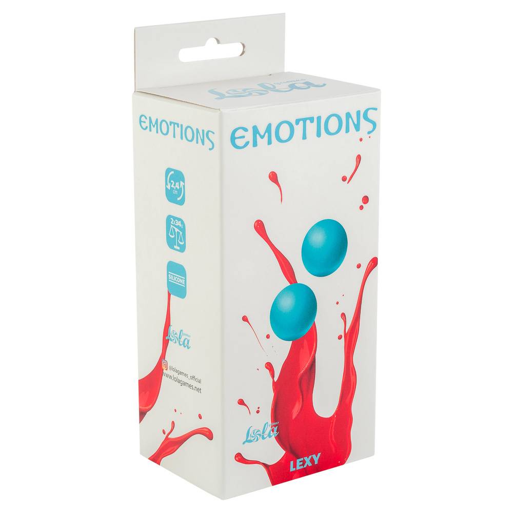 Вагинальные шарики без сцепки EMOTIONS LEXY SMALL BLUE, силикон, голубые, 2,4 см