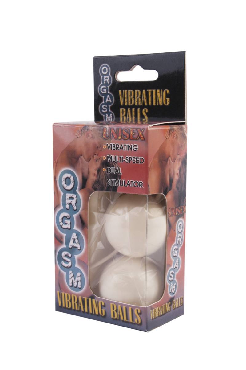 АКЦИЯ! Двойные вагинальные шарики  DREAM TOYS с вибрацией, белые, 3 см