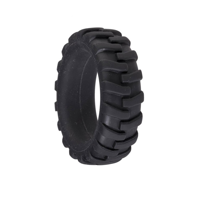 Брутальное эрекционное кольцо-ограничитель MENZSTUFF PENIS TIRE в виде шины, , черное, силикон, 4,2 см