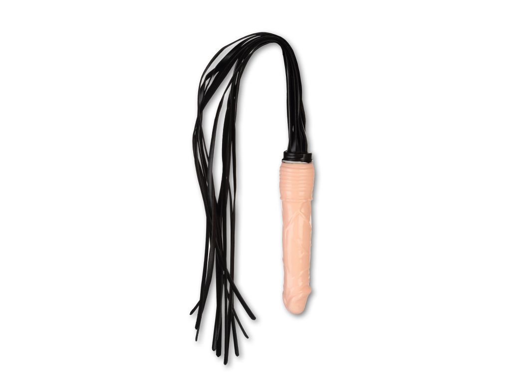 Плеть-Ракета с телесной мягкой ручкой-пенисом, 56 см