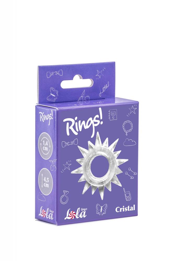  Эрекционное кольцо RINGS GEAR WHITE, TPR, прозрачное, 4,5 см